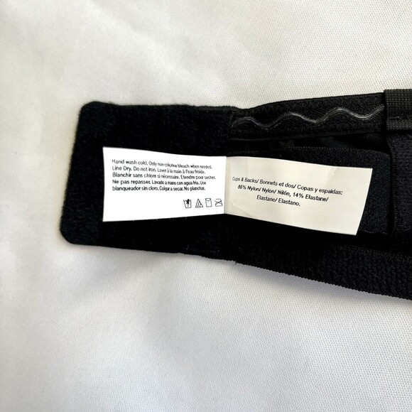 Maidenform Sweet Nothings Black Strapless Underwire Bra Size 38 D Hardly Worn - Picture 7 of 9